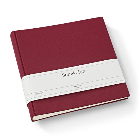 Semikolon Fotoalbum Classic, Leinen uni 240 x 230 mm, Event, 60 Seiten, burgundy