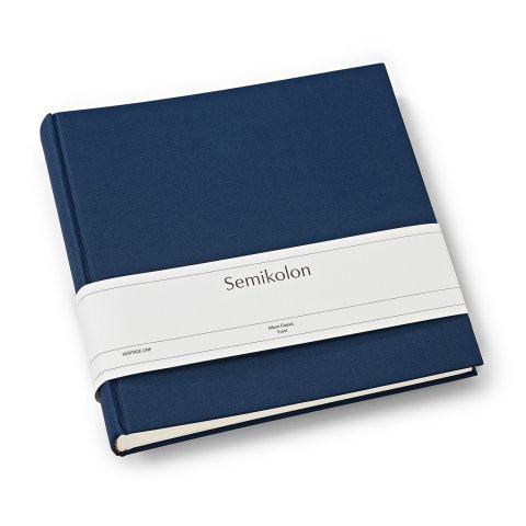 Semikolon Classic photo album, cloth, solid colour 240 x 230, Event, 60 pages, navy