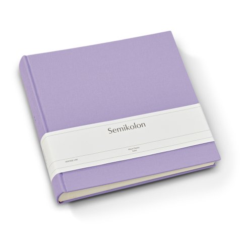 Semikolon Classic photo album, cloth, solid colour 240 x 230, Event, 60 pages, lilac silk