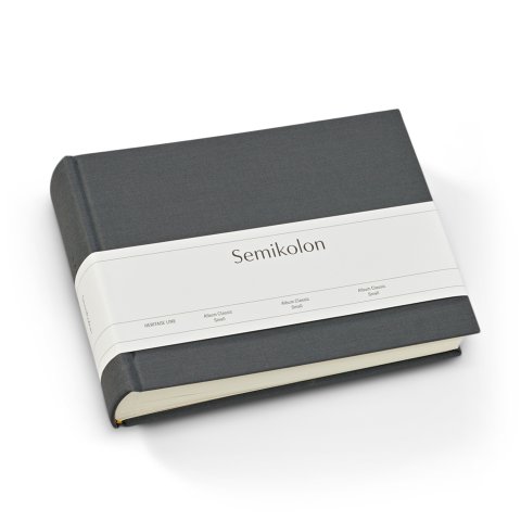 Semikolon Fotoalbum Classic, Leinen uni 215 x 160 mm, Small, 80 Seiten, innen creme, lava