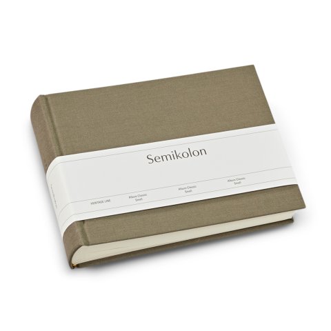 Semikolon Fotoalbum Classic, Leinen uni 215 x 160, Small, 80 Seiten, innen creme, fango