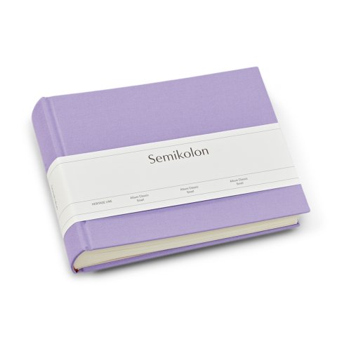 Semikolon Fotoalbum Classic, Leinen uni 215 x 160, Small, 80 Seiten, innen creme, lilac