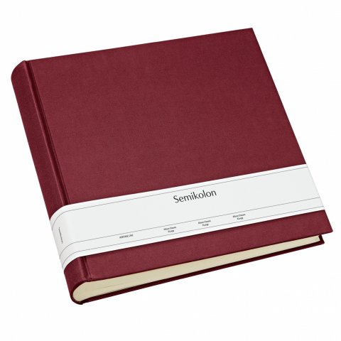 Semikolon Fotoalbum Classic, Leinen uni 320 x 310, XLarge 120 Seiten,innen creme, burgundy