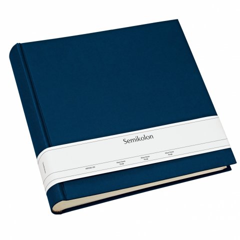 Semikolon Fotoalbum Classic, Leinen uni 320 x 310, XLarge 120 Seiten, innen creme, marine