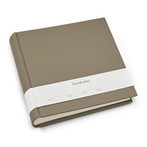 Semikolon Fotoalbum Classic, Leinen uni 320 x 310, XLarge 120 Seiten, innen creme, fango