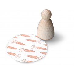 Sellos de motivos hechos de madera, cono Zanahoria, h = 42 mm