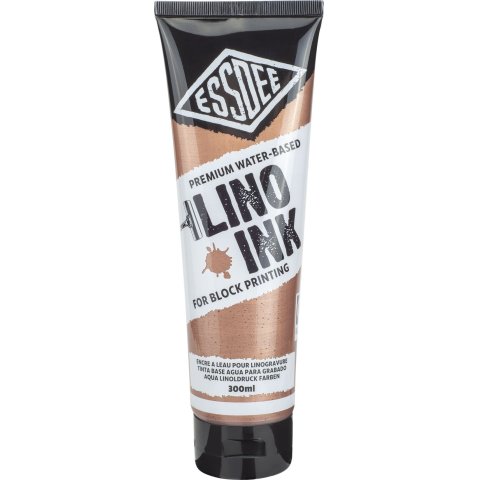 Essdee lino printing ink water-based, tube 300 ml, metallic bronze
