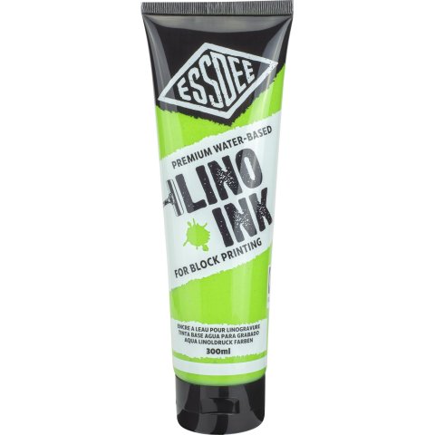 Essdee tinta de impresión lino base agua, tubo 300 ml, verde fluorescente