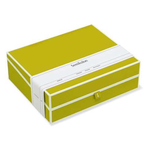 Box documenti con punto e virgola 10 x 31,5 x 26 cm, matcha