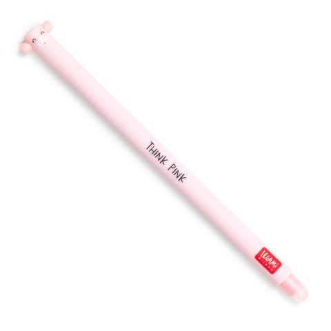 Legami Gelroller Erasable Pen 0,7 mm, Schriftfarbe rosa, Schweinchen