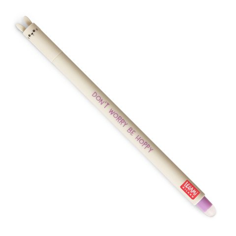 Legami Penna cancellabile gel roller 0,7 mm, colore del carattere viola, coniglio