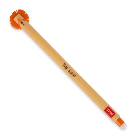 Legami gel roller Erasable Pen 0.7 mm, font color orange, lion