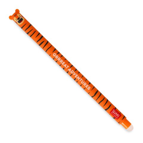 Legami Gelroller Erasable Pen 0,7 mm, Schriftfarbe orange, Tiger