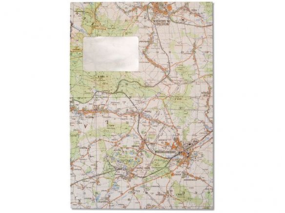 Busta spedizione mot. mappa,colorata,mappa esterna