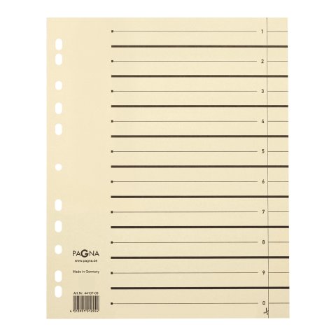 Trennblätter, Karton 238 x 300 mm, 100 Blatt, Kraftkarton, beige