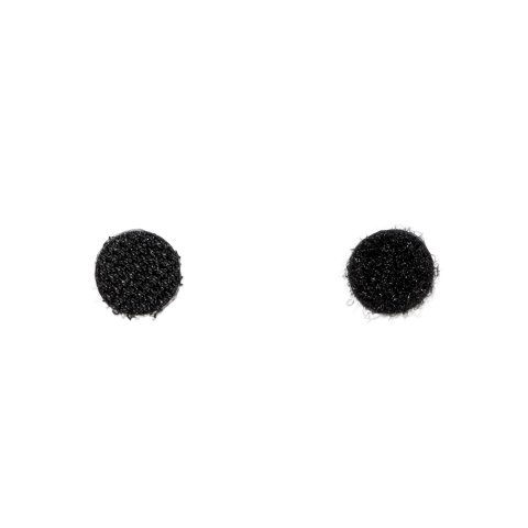 hook and loop dots, self-adhesive, set ø 13 mm, 10 pieces each, black