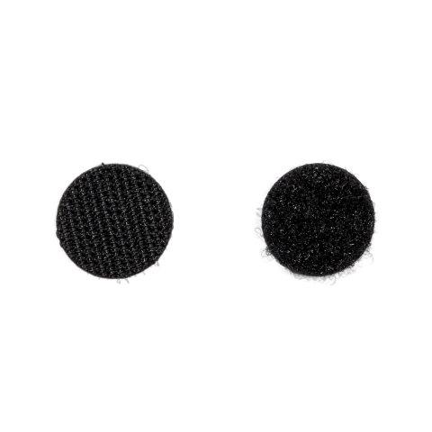 hook and loop dots, self-adhesive, set ø 21 mm, 10 pieces each, black
