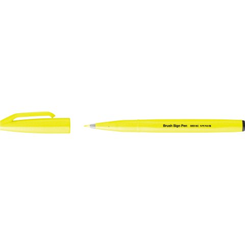 Pentel Sign Pen Brush Pinselstift, neongelb