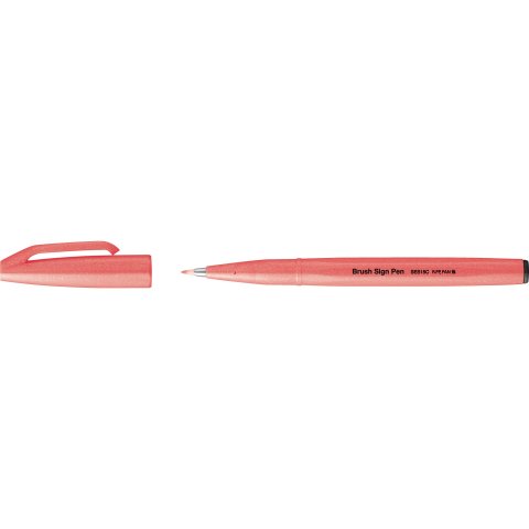 Pentel Sign Pen Pincel Rotulador, rojo neón