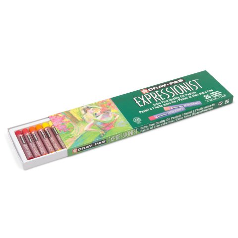 Set de pasteles al óleo expresionistas Sakura Crays-Pas Juego de 12, ø 10/l=71 mm, redondo, extra fino