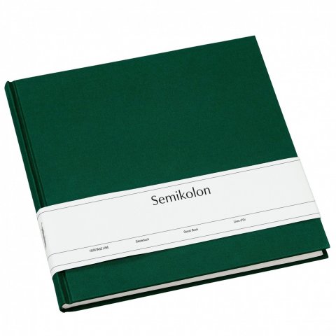 Libro degli ospiti Semikolon, lino 250 x 230 cm, 180 pagine, bianco, foresta