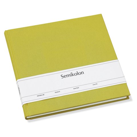 Semikolon guest book, linen cover 250 x 230 cm, 180 pages, blank, matcha