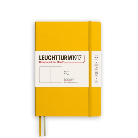 Leuchtturm notebook softcover Grow your mind A5, Medium, blank, 123 num. pages, sunflower