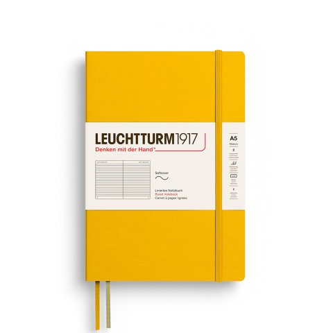 Leuchtturm notebook softcover Grow your mind A5, Medium, lined, 123 num. pages, sunflower