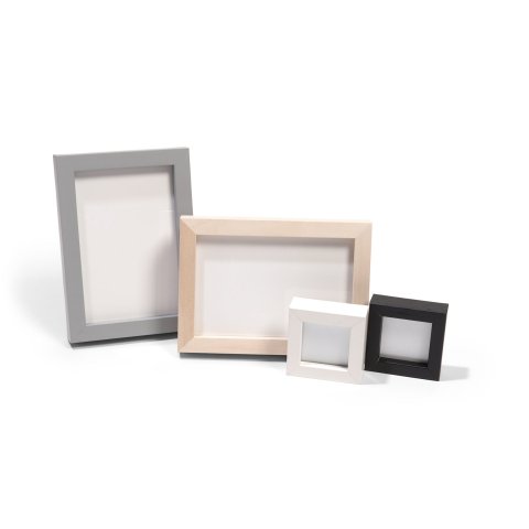 Mini-frames, varying mouldings and colours 5 x 7 cm, with low-iron glass and rear panel