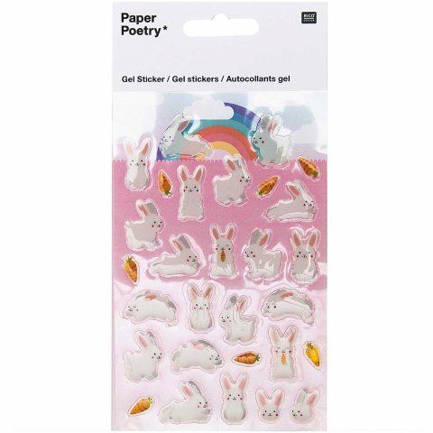 Paper Poetry Gel stickers, self-adhesive 95 x 190 mm, bunny