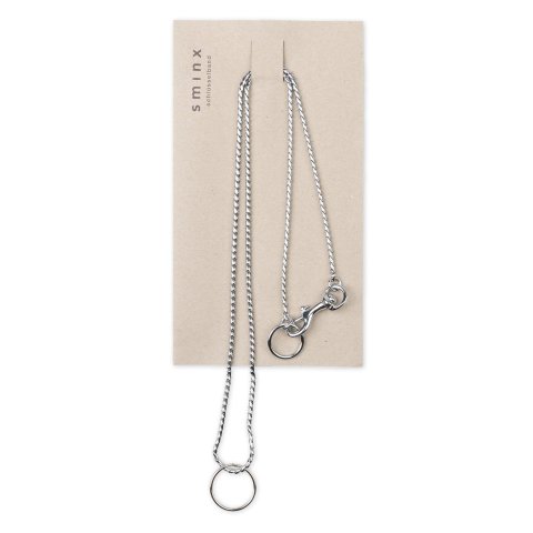 Portachiavi Sminx Smart Strings l = 90 cm, ø 3 mm, con moschettone per apertura, argento