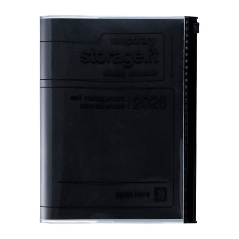 Mark's Wochenkalender 16 Monate Storage.it 2025/2026, DIN A5, schwarz