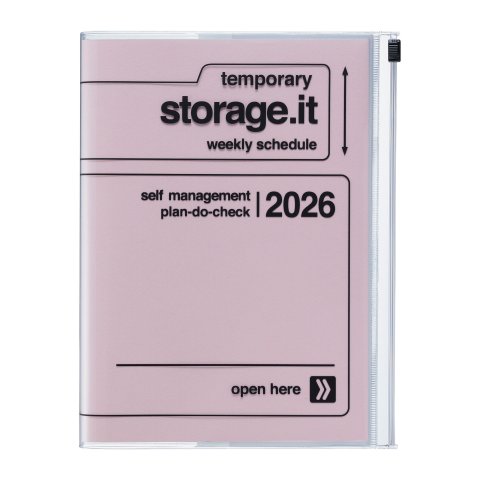 Mark's Wochenkalender 16 Monate Storage.it 2025/2026, DIN A5, pink