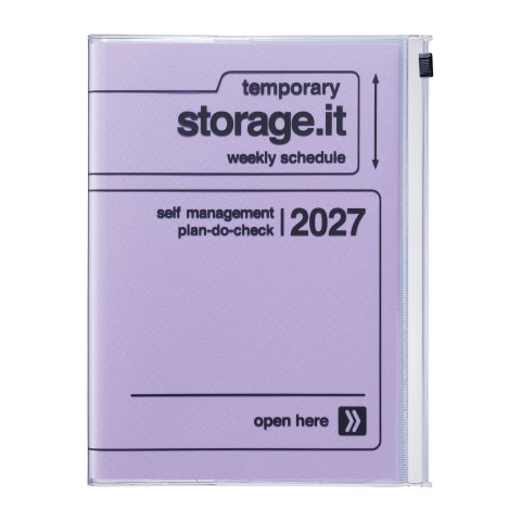 Mark's Wochenkalender 16 Monate Storage.it 2026/2027, DIN A5, lavendel