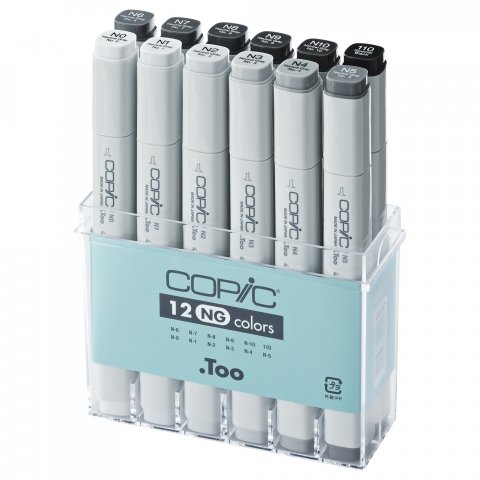 Copic Marker, 12er-Set NG, N-0 bis N-10 und special black 110