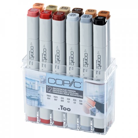 Copic Marker, set of 12 architectural colours
