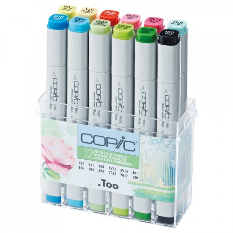 Copic Marker, set of 12 spring colours