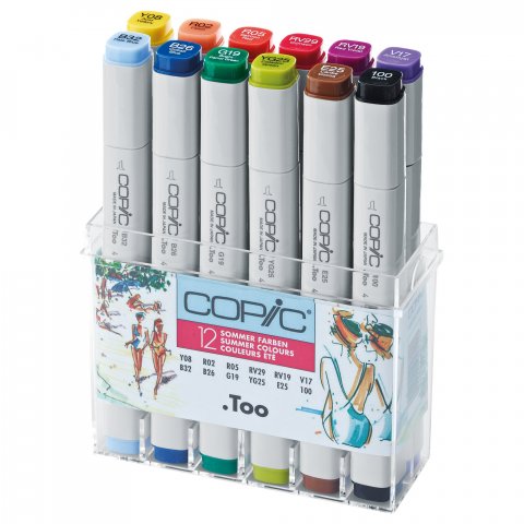 Copic Marker, set of 12 summer colours