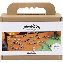 Minijuego de bricolaje, Joyería, incl. abalorios varios, accesorios, Halloween