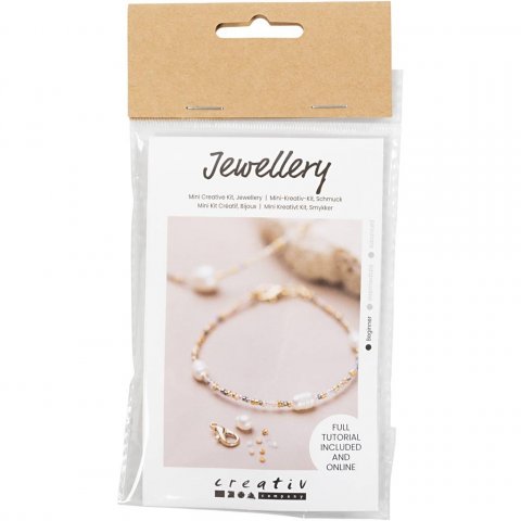 DIY Mini Set, Jewelry incl. beads + accessories, bracelet + chain