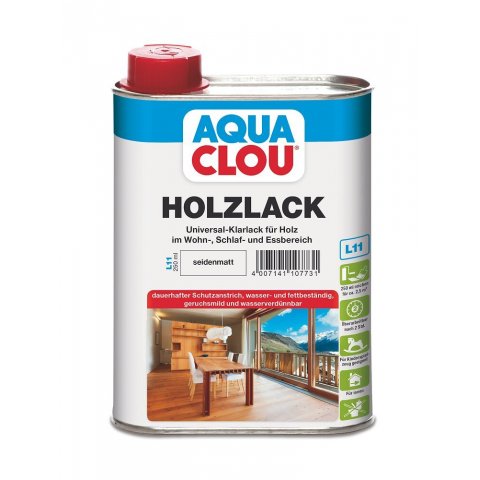 Clou Aqua Holzlack L11 250 ml, seidenmatt