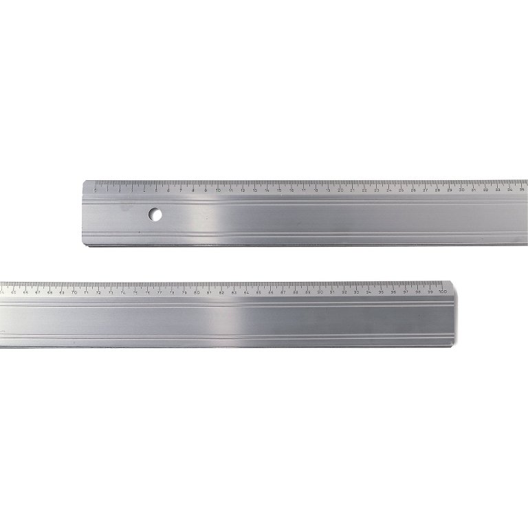 Aluminium cutting ruler with steel edge, thin