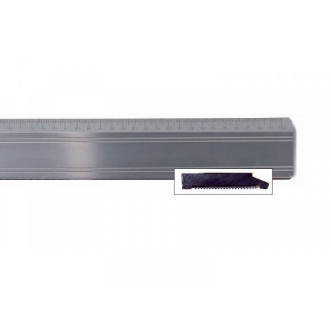 Aluminium cutting ruler, with steel edge, thick l=500
