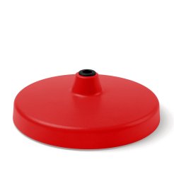 Lámpara para el puesto de trabajo Luxo L-1, zócalo de mesa PIE DE MESA, redonda, ø 210 mm, rojo tráfico RAL 3020