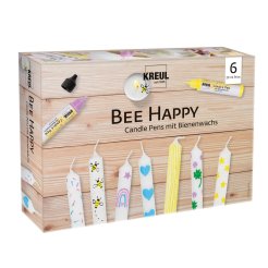 Juego de lápices vela 6 x 29 ml, Bee Happy