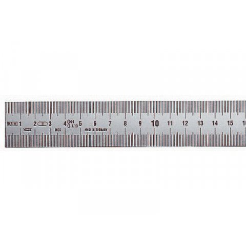 Steel ruler, rust-proof, rigid 1.0 x 25 x 300