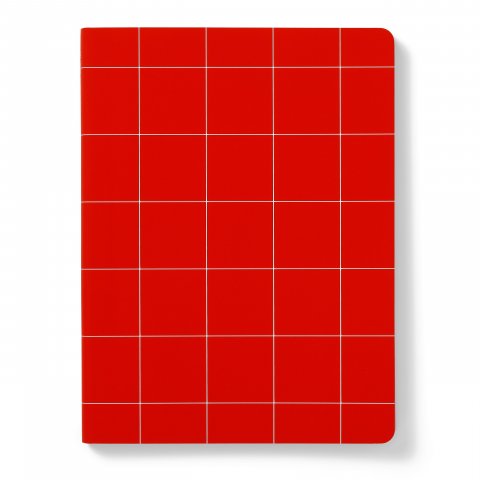 Nuuna Notebook Break the Grid L, 165 x 220 mm, griglie varie, rosso