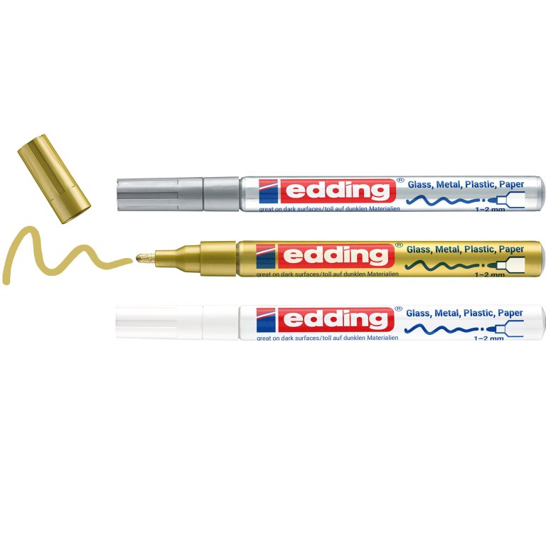 Edding gloss paint marker 751 metallic, set