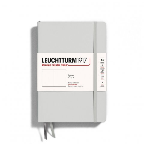 Leuchtturm Notizbuch Softcover Natural Colours A5, Medium, blanko, 123 Seiten, light grey