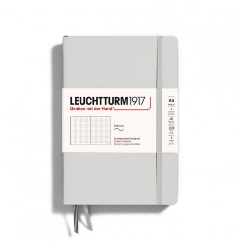 Cuaderno Lighthouse Tapa blanda Colores naturales A5, mediano, punteado, 123 páginas, gris claro